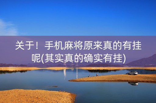 关于！手机麻将原来真的有挂呢(其实真的确实有挂)