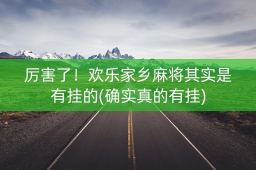 厉害了！欢乐家乡麻将其实是有挂的(确实真的有挂)