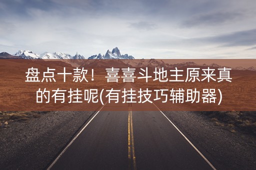 盘点十款！喜喜斗地主原来真的有挂呢(有挂技巧辅助器)