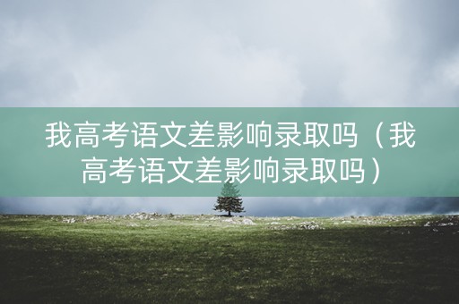 我高考语文差影响录取吗（我高考语文差影响录取吗）