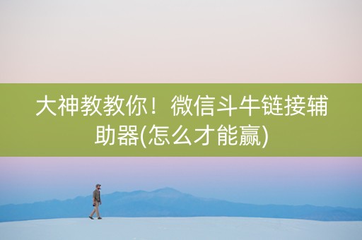 大神教教你！微信斗牛链接辅助器(怎么才能赢)