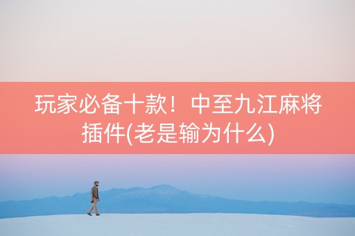 玩家必备十款！中至九江麻将插件(老是输为什么)