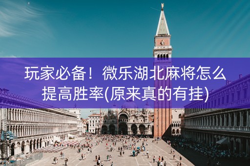 玩家必备！微乐湖北麻将怎么提高胜率(原来真的有挂)