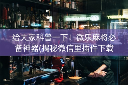 给大家科普一下！微乐麻将必备神器(揭秘微信里插件下载)