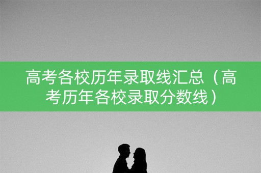 高考各校历年录取线汇总（高考历年各校录取分数线）