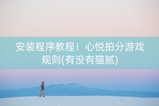 安装程序教程！心悦拍分游戏规则(有没有猫腻)