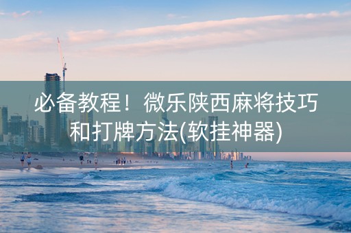必备教程！微乐陕西麻将技巧和打牌方法(软挂神器)