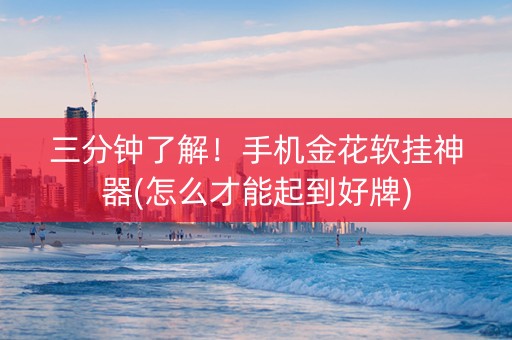 三分钟了解！手机金花软挂神器(怎么才能起到好牌)