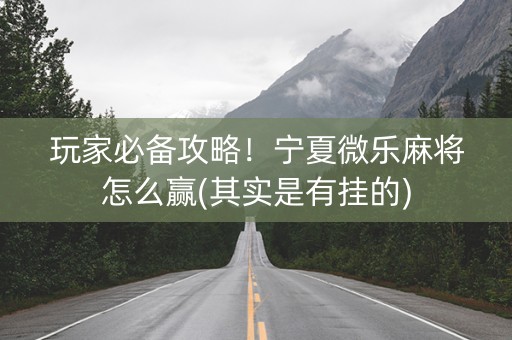 玩家必备攻略！宁夏微乐麻将怎么赢(其实是有挂的)