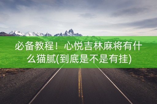 必备教程！心悦吉林麻将有什么猫腻(到底是不是有挂)