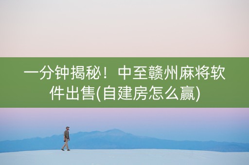一分钟揭秘！中至赣州麻将软件出售(自建房怎么赢)