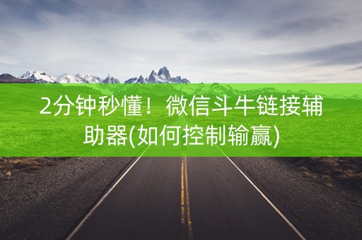 2分钟秒懂！微信斗牛链接辅助器(如何控制输赢)