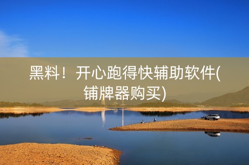 黑料！开心跑得快辅助软件(铺牌器购买)