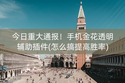 今日重大通报！手机金花透明辅助插件(怎么搞提高胜率)