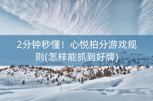 2分钟秒懂！心悦拍分游戏规则(怎样能抓到好牌)