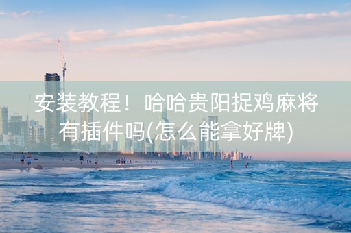 安装教程！哈哈贵阳捉鸡麻将有插件吗(怎么能拿好牌)