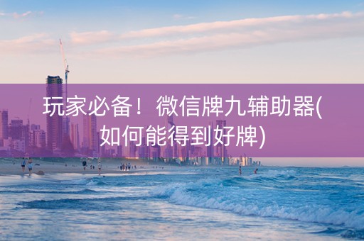 玩家必备！微信牌九辅助器(如何能得到好牌)