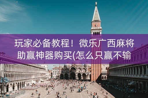 玩家必备教程！微乐广西麻将助赢神器购买(怎么只赢不输)