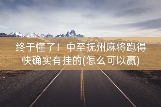 终于懂了！中至抚州麻将跑得快确实有挂的(怎么可以赢)