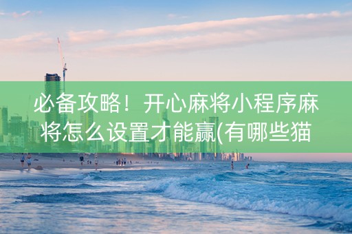 必备攻略！开心麻将小程序麻将怎么设置才能赢(有哪些猫腻)