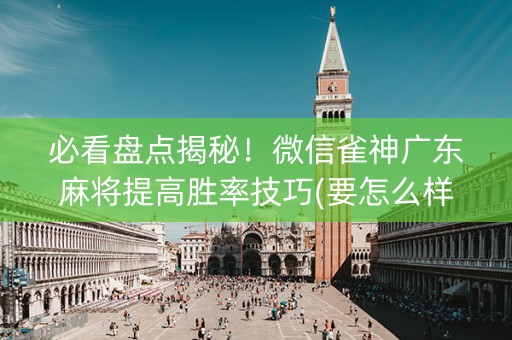 必看盘点揭秘！微信雀神广东麻将提高胜率技巧(要怎么样拿到好牌)