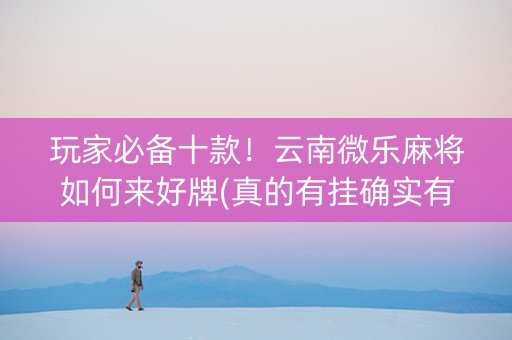 玩家必备十款！云南微乐麻将如何来好牌(真的有挂确实有挂)