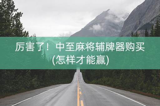 厉害了！中至麻将辅牌器购买(怎样才能赢)