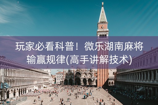 玩家必看科普！微乐湖南麻将输赢规律(高手讲解技术)