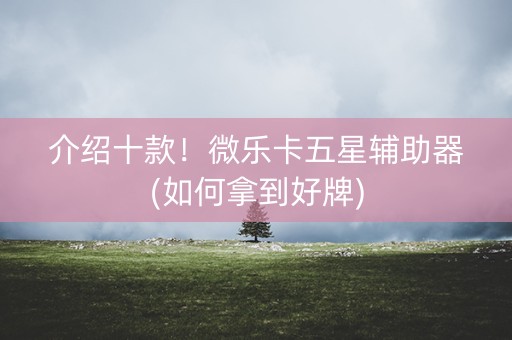 介绍十款！微乐卡五星辅助器(如何拿到好牌)