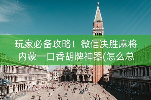 玩家必备攻略！微信决胜麻将内蒙一口香胡牌神器(怎么总输有什么猫腻)
