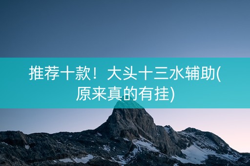 推荐十款！大头十三水辅助(原来真的有挂)