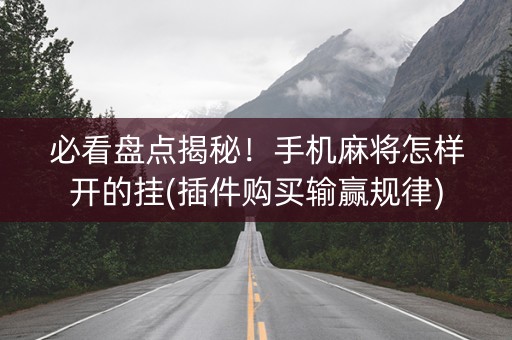 必看盘点揭秘！手机麻将怎样开的挂(插件购买输赢规律)
