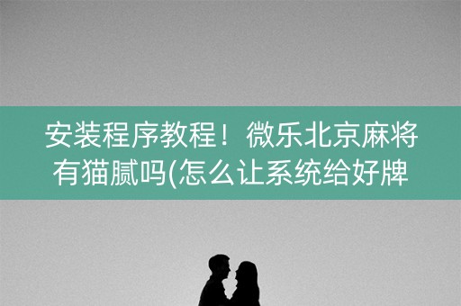 安装程序教程！微乐北京麻将有猫腻吗(怎么让系统给好牌)