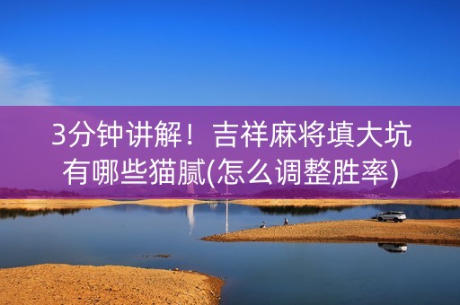 3分钟讲解！吉祥麻将填大坑有哪些猫腻(怎么调整胜率)