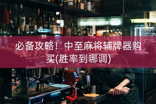 必备攻略！中至麻将辅牌器购买(胜率到哪调)