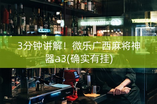 3分钟讲解！微乐广西麻将神器a3(确实有挂)