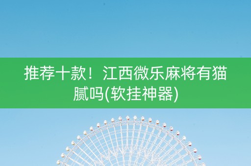 推荐十款！江西微乐麻将有猫腻吗(软挂神器)