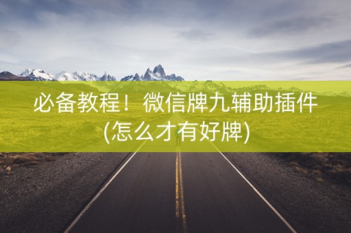 必备教程！微信牌九辅助插件(怎么才有好牌)
