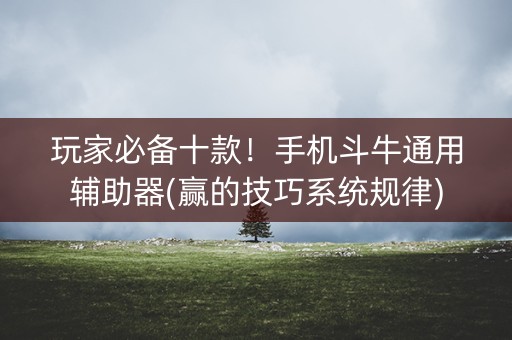 玩家必备十款！手机斗牛通用辅助器(赢的技巧系统规律)