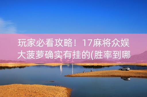 玩家必看攻略！17麻将众娱大菠萝确实有挂的(胜率到哪调)