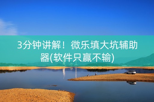 3分钟讲解！微乐填大坑辅助器(软件只赢不输)