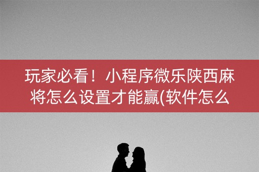 玩家必看！小程序微乐陕西麻将怎么设置才能赢(软件怎么打赢)