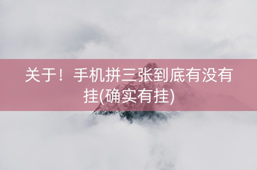 关于！手机拼三张到底有没有挂(确实有挂)