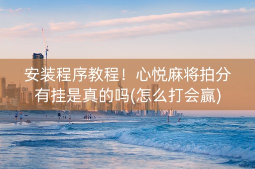 安装程序教程！心悦麻将拍分有挂是真的吗(怎么打会赢)