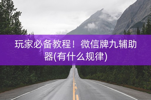 玩家必备教程！微信牌九辅助器(有什么规律)