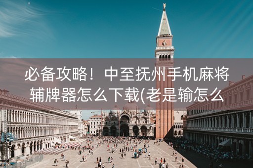 必备攻略！中至抚州手机麻将辅牌器怎么下载(老是输怎么回事)