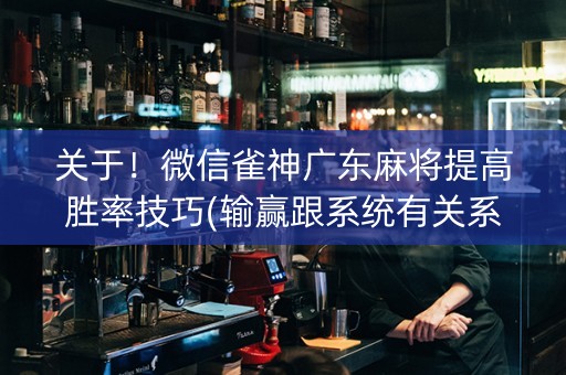 关于！微信雀神广东麻将提高胜率技巧(输赢跟系统有关系吗)