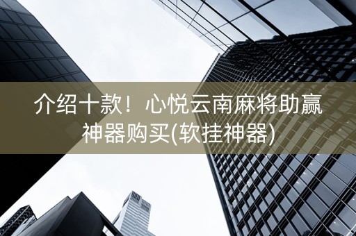 介绍十款！心悦云南麻将助赢神器购买(软挂神器)