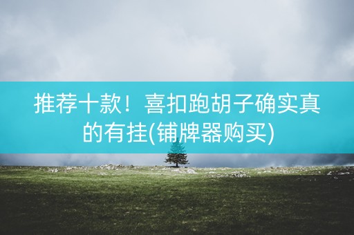 推荐十款！喜扣跑胡子确实真的有挂(铺牌器购买)