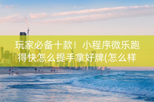 玩家必备十款！小程序微乐跑得快怎么提手拿好牌(怎么样来好牌)